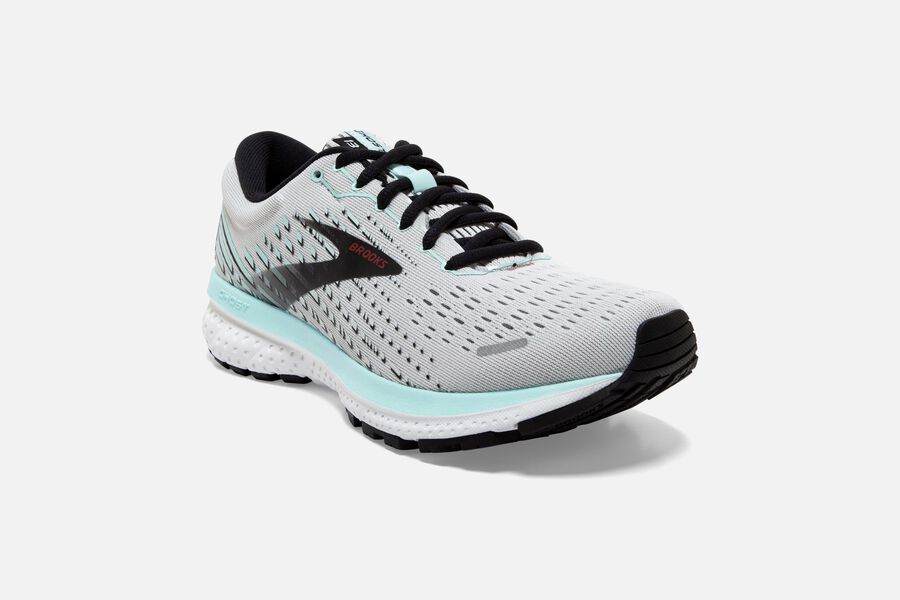 Brooks Israel Ghost 13 Road Running Shoes Womens - White/Black - ZTV-578346